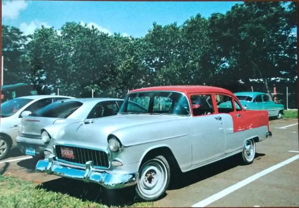 Old chevrolet postcard top126c