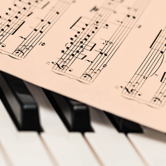 Piano Postcard