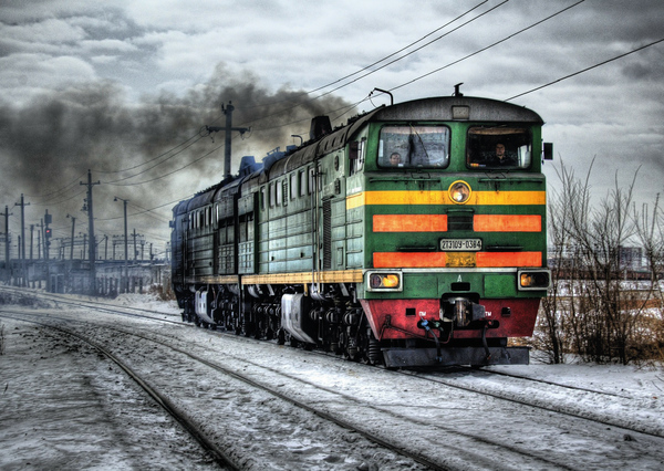 Locomotive postcard ve104 01 01