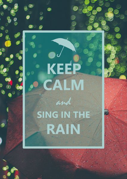 Keep calm postcard rain ke115c