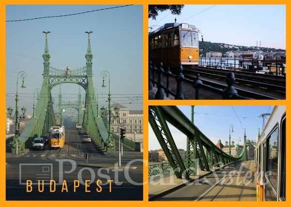 Tram budapest postcard bp101w 01c