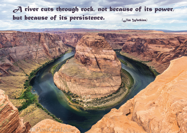River motivational postcard mt105 01