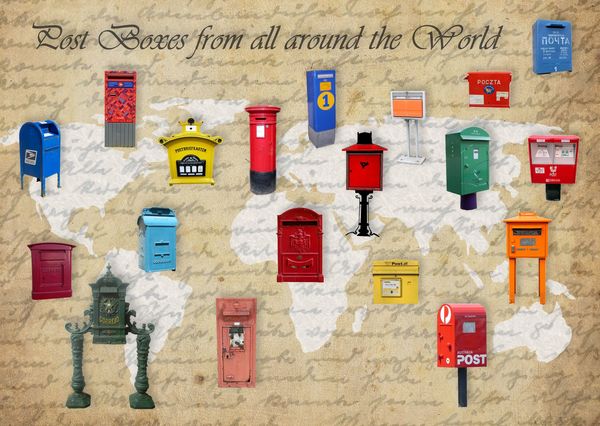 Post boxes from all around the world postcardsisters ps112c
