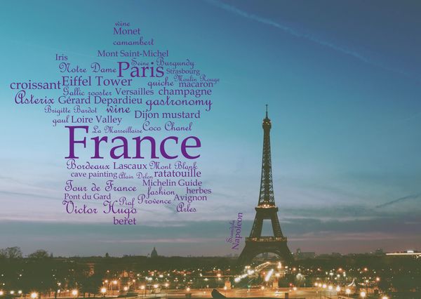 France wordcloud postcardsisters gf109c