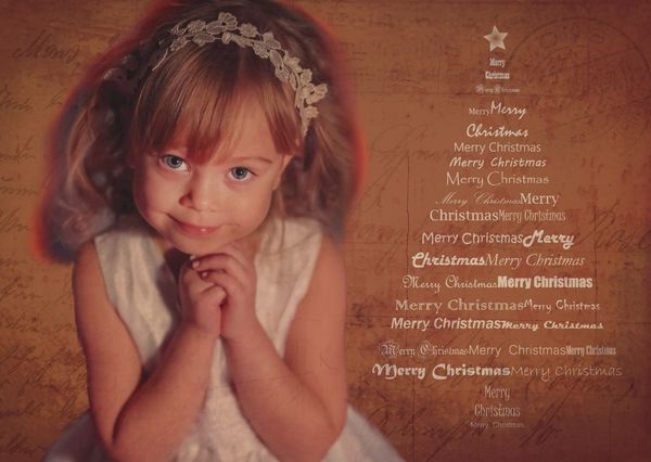 Christmas girl postcardsisters cm107c