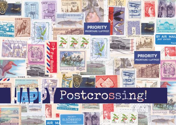 Happy postcrossing postcard ps1112c