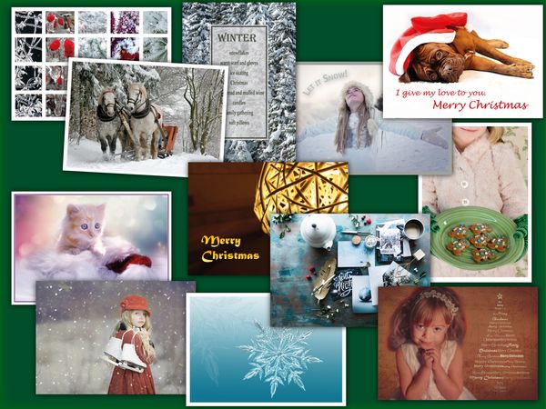 Christmas 12 pcs postcard bundle pack23c