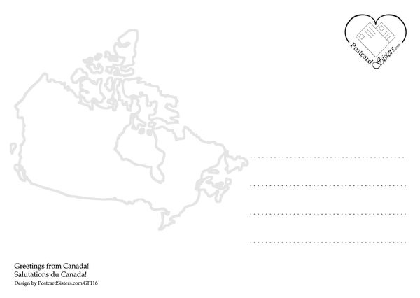 Canada wordcloud postcard backside postcardsisters gf116bc